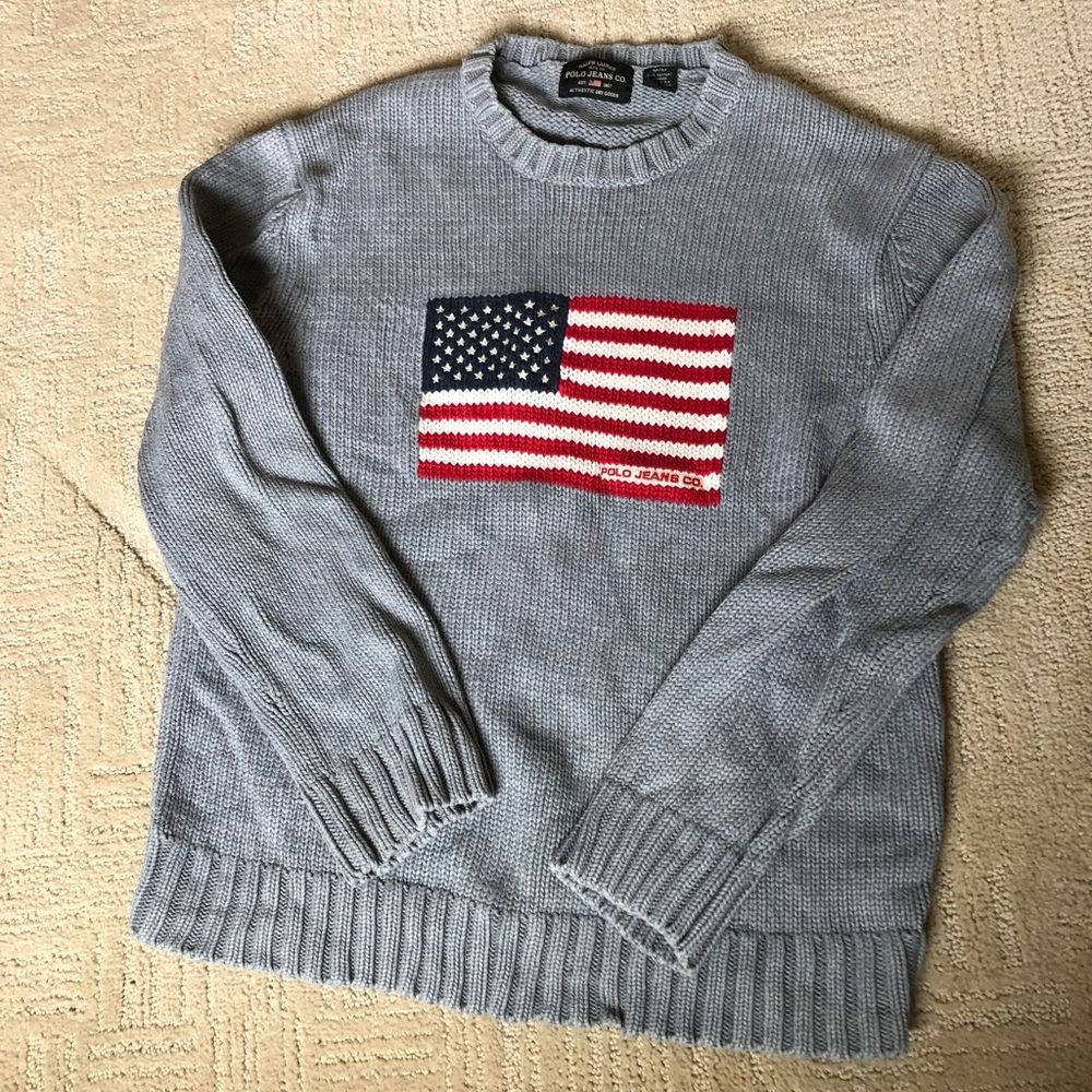 Ralph Lauren Polo Jeans American Flag Sweater